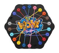 Rope Puzzle Game - 7.87in Unlock Battle Board | Interactive Untying Rope Challenge Strategy Board Game, Lacing Untangling Toy for Fine Motor Skills, 126g ABS Travel Gift for Kids