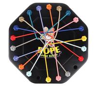 Rope Puzzle Game, Twisted Knots Board Game, Portable Brain Teaser String Solution Central Lacing Toy for Boys and Girls Ages 3+, 8.86x8.86 inches, 180g, PVC Material