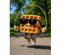 Rope Skipping Waffle Fitness Journal - Breakfast League: Workout Log and Training Tracker - Gym Planner and Progress Notebook