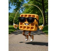 Rope Skipping Waffle Fitness Journal - Breakfast League: Workout Log and Training Tracker - Gym Planner and Progress Notebook
