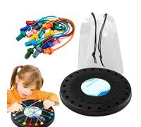 Rope Untangling Table, Rope Untangle Stack String Solution Challenge, 20x20cm Untangling Educational Interactive Board Game for Birthday, Childrens Day, Easter