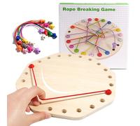 Rope Untying Game, Twisted Knots Puzzle Toy, Portable Brain Teaser Board Game (9.37x9.37x1.38 inches), Fun Educational Challenge for Kids Ages 3+ and Family