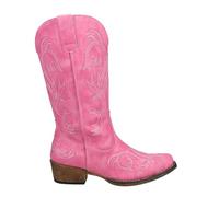 ROPER Bottes mi-mollet décontractées Riley à bout pour femme, talon bas, 2,54-5,08 cm, noir, rose, 40 EU