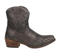 ROPER Femme Bottines Courtes à Bout Rond avec Broderie Botte de Western, Gris, 42 EU