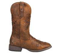 ROPER Femme Kennedy Glitter Square Toe Cowboy Boots Botte Tendance, Cognac, 41.5 EU