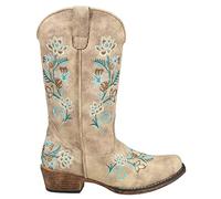 ROPER Femme Riley Floral Botte Tendance, Peau, 37.5 EU Large