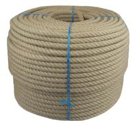 Ropes and More Corde en chanvre 24 mm torsadée, naturelle, en 100 % chanvre, corde pour bricolage, artisanat, macramé, jardin et décoration à partir de 10 m, fabriquée en Allemagne