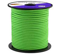 Ropes and More Corde en polypropylène tressée 16 brins, 10 mm, 20 m, 30 m, cordon en polypropylène pour travaux manuels, couleurs standard, vert fluo, diamètre 10 mm - 30 m