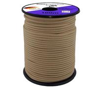 Ropes and More Corde en polypropylène tressée 16 brins, 8 mm, 50 m, 100 m, 30 couleurs, beige, 100 m