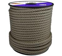 Ropes and More - Corde torsadée en chanvre synthétique - 16 mm - 100 - 100 mm - Corde en chanvre synthétique - Pour l'extérieur, projets d'escalade - 50 m - Sans bobine