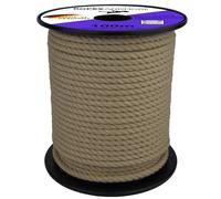 Ropes and More - Corde torsadée en polychanvre de 8 mm - 100 à 100 mm - Corde de chanvre synthétique pour l'extérieur, les projets d'escalade et de bricolage (100 m - sur bobine)