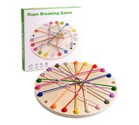 Rope's Challenge - jouet puzzle en bois, accessoire de corde interactive, kit de pain logique | Développement de la réflexion sur la corde tordue, outil pour pratiquer les compétences intelligentes