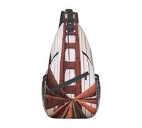 Ropes On The Golden Gate Bridge Sac à bandoulière léger pour homme et femme, noir, taille unique, Comme indiqué sur la photo, Taille unique, Sac à dos de
