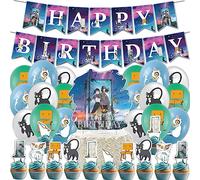 Ropniik 32 Pièce Suzume no Tojimari Anniversaire Ballons,Suzume no Tojimari Fournitures De Fête d'anniversaire Bannière Décorations De Cupcakes, Ballons, Ensemble De Fête d'anniversaire pour Enfant