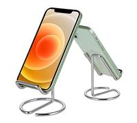ROPOSY Support de téléphone portable pour bureau, joli support de téléphone portable en métal argenté, compatible avec tous les téléphones mobiles, iPhone, Switch, iPad