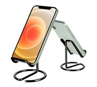 ROPOSY Support de téléphone portable pour bureau, joli support de téléphone portable en métal noir, compatible avec tous les téléphones mobiles, iPhone, Switch, iPad