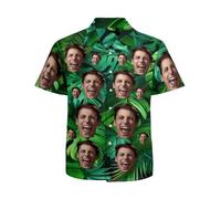 RoPox Chemises Hawaïenne Homme, Style Vacances Été, Chemise Hawaïenne Personnalisable avec Photo, Beach Party Fancy Dress Stag Do Shirts, pour Plage Vacances
