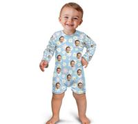 RoPox Créez Votre Body Bébé Manches Longues Personnalisé, Ajoutez Une Photo de Votre Visage, Body personnalisé pour bébé, Ajoutez Votre Photo pour bébé Fille et garçon, Body personnalisé