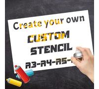 RoPox Personnalisé Pochoir, Pochoir personnalisé réutilisable, n'importe Quel Lettrage Vous Want sur Mesure et, Idéal pour Peinture n'importe Quelle Surface, Plastique Lavable et réutilisable