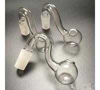 RORA Brûleur à l'huile en Verre Pipe à Eau Bong - 10mm 14mm 18mm Male Female Clear Thick Bowl for Oil Rigs Glass Bongs Thick Big Bowls for Smoking (10mm Male)
