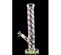 RORA Noctilucous Pipe à eau en verre de 14 mm avec diffuseur de glace épais et percolateur de glace (D#)