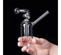 RORA Tuyau d'eau de recycleur de Mini-brûleur à Huile en Verre de Bongs épais (Clair)