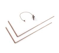 Rordigo 2 Morceaux de Baguettes de Sourcier en Cuivre Ensemble de Baguettes Divinatoires Spirituelles Baguettes en Cuivre Flexibles Ensemble de Baguettes D' de Recherche de Cuivre avec Pendentif