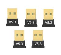 Rordigo 5Pcs Adaptateur USB Bluetooth 5.3 Récepteur Bluetooth Haut-Parleur Souris luetooth sans Adaptateur Audio sans Pilote pour Ordinateur, Fabrication de Qualité