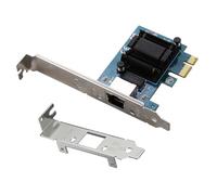 Rordigo Adaptateur Réseau 2,5G PCI-E X1 vers RJ45 RTL8125BG 100/1000/2500Mbps Bleu & Noir & Argent pour PC de Bureau