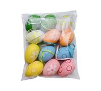 Rordigo B Pâques Bricolage Œufs Peints à la Main de Coloriage de Maternelle Œufs de Simulation Œufs de Coloriage Durables