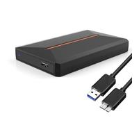 Rordigo Boîtier de Disque Dur Mobile USB3.0 SATA2,5 Pouces pour Ordinateur Portable, Disque Dur Externe Externe pour Windows/ Os/Linux Noir Facile à Utiliser