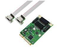 Rordigo Carte Réseau Mini PCI-E vers 2 Ports 1000 Mbps Gigabit Ethernet 10/100/1000 M RJ45 LAN Adaptateur Réseau pour Ordinateur PC Facile à Utiliser