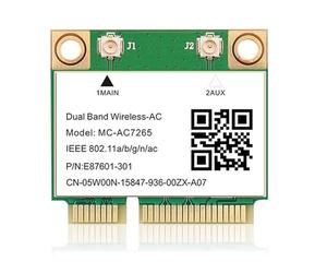 Rordigo Carte Réseau sans Bluetooth 4.2 -AC7265 1200 Mbps 7265 802.11ac 2,4 G 5 GHz pour Ordinateur Portable 7260HMW