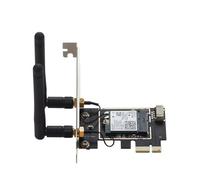 Rordigo Carte WiFi 7 BE200 PCI-E avec Bluetooth 5.4 Tri Bande 2.4G&5G&6GHz en Métal Noir + Circuit Imprimé (PCB). Vitesse sans de 8774 Mbps. Carte Réseau BE200 sans pour Win11.