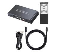 Rordigo Convertisseur Audio Convertisseur DAC avec Télécommande IR DAC Digital Coaxial Toslink Vers Analogique Stéréo 3,5 mm Adaptateur Audio 192 KHz 24 Bits