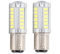 Rordigo Lot de 2 ampoules LED 1157 super lumineuses P21/5 W BAY15D avec puces 33SMD 5730 pour feux de freinage, de virage, de stationnement, de marche arrière et de recul, blanc