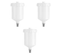 Rordigo Lot de 3 pots de peinture HVLP en plastique de 600 ml pour pulvérisateur SATA, connecteur de jet, facile à installer et à utiliser