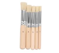 Rordigo Lot de 5 pinceaux de peinture en bois naturel pour travaux manuels, facile à installer et à utiliser
