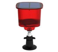 Rordigo Nouveau Répulsif Solaire pour Oiseaux, Haut-Parleur à Enregistrement Chronométré, Alarme Sonore et Lumineuse pour Protéger les Rizières ou les Vergers, Installation Facile, Rouge