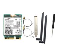 Rordigo WiFi 7 BE200 BE200NGW Carte WiFi + 2 Antennes 8DB BT 5.4 802.11AX Tri-Band M.2 NGFF Adaptateur Réseau sans pour Win10/11 Installation Facile Facile à Utiliser