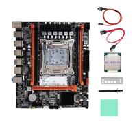 Rordigo X99H Carte mère de bureau + processeur E5 2673 V3 + graisse thermique LGA2011-V3 B85 DDR3X4 ECC Slot M.2 NVME PCI-E 3.0 X16 Noir PCB Carte mère 1 set