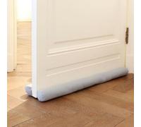 Rori Boudin de porte double 70 cm pour portes - Boudin de porte pour protection - Joint de bas de porte gris clair - Boudin de porte contre la traction et le bruit - Boudin de porte rond - Différentes