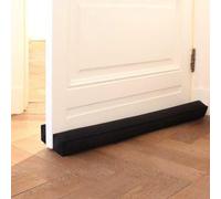 Rori Boudin de porte double 80 cm - Boudin de porte pour protection - Noir - Boudin de porte contre la traction et le bruit - Butoir carré - Différentes tailles