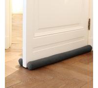 Rori Double boudin de porte 90 cm pour portes - Boudin de porte pour protection - Joint de sol de porte gris - Butée de traction et de bruit - Boudin rond - Différentes tailles