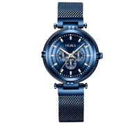RORIOS Classique Femme Montre Quartz Analogique Montre Acier Inoxydable Mesh Bande Multifonction Montre en Fille Casual Femelle Montre