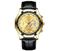 RORIOS Classique Montre Homme Lumineuses Montres Analogique Quartz Montres avec Bracelet en Cuir Affaires Montre Bracelet