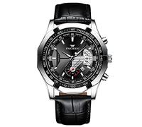 RORIOS Classique Montre Homme Lumineuses Montres Analogique Quartz Montres avec Bracelet en Cuir Affaires Montre Bracelet