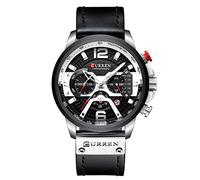 RORIOS Classique Montre Homme Quartz Analogique Montre Chronographe Montres avec Calendrie Sports Bracelet Cuir Montre Homme