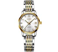 RORIOS Femme Automatique Remontoir Montre Lumineux Chiffres Romains Montre Bracelet en Acier Inoxydable Mode Etanche Mécanique Montre