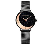 RORIOS Femme Montre Analogique Quartz Montre Women Watches Ciel étoilé Dial Acier Inoxydable Bracelet Élégant Ladies Montre
